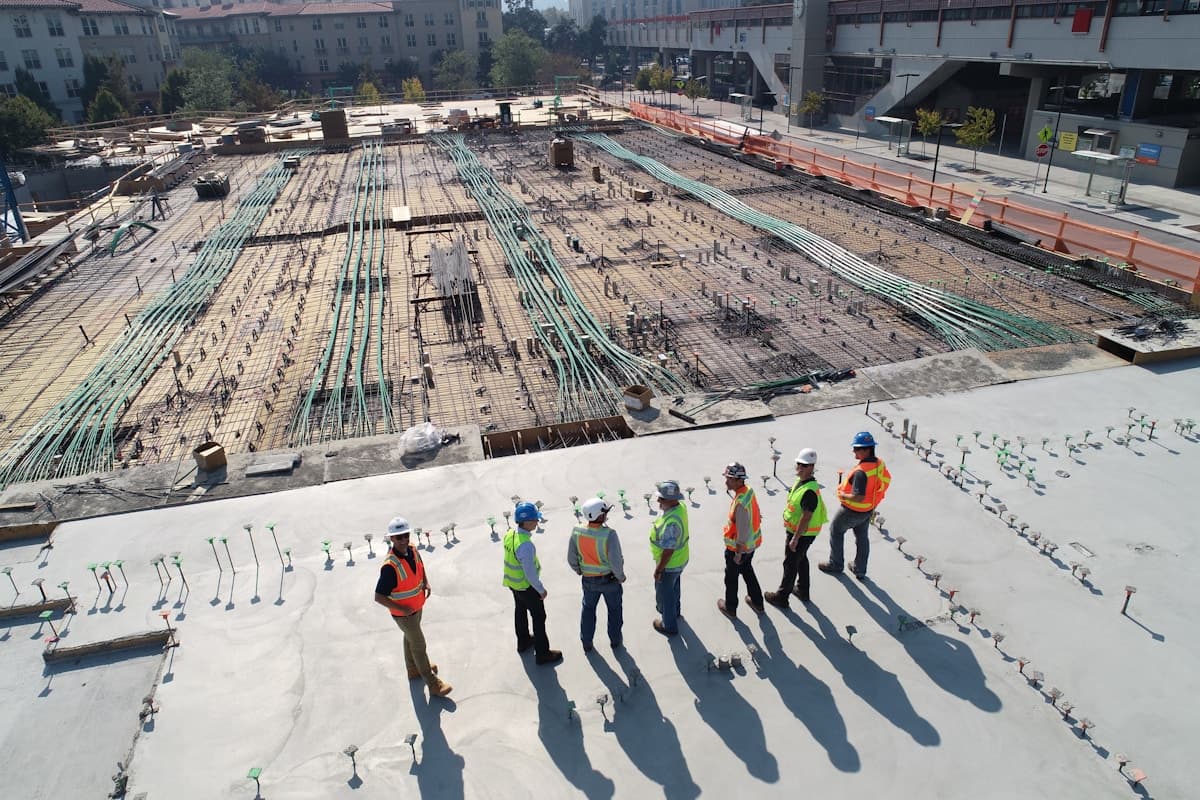Construction site coordination in progress